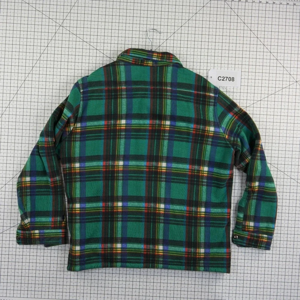 Polo Ralph Lauren Sherpa Lined Shirt Jacket Shacket Men's Size‎ XL Green Plaid